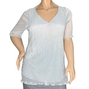 Evans V-Neck Short Sleeve Full Lining Pullover Asymmetric Size 20